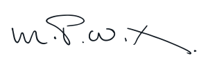M.P.W - Marco Pierre Whites signature